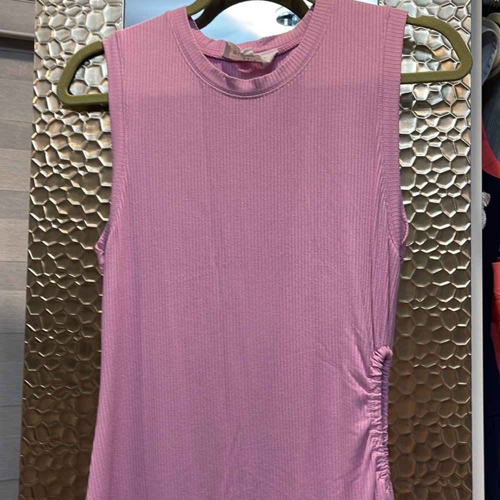 Olive+Oak Purple Sleeveless Rib Tank Dress